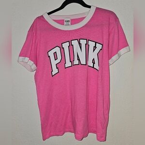 Woman's Victoria Secret PINK T-Shirt Large